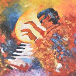El pianista painting